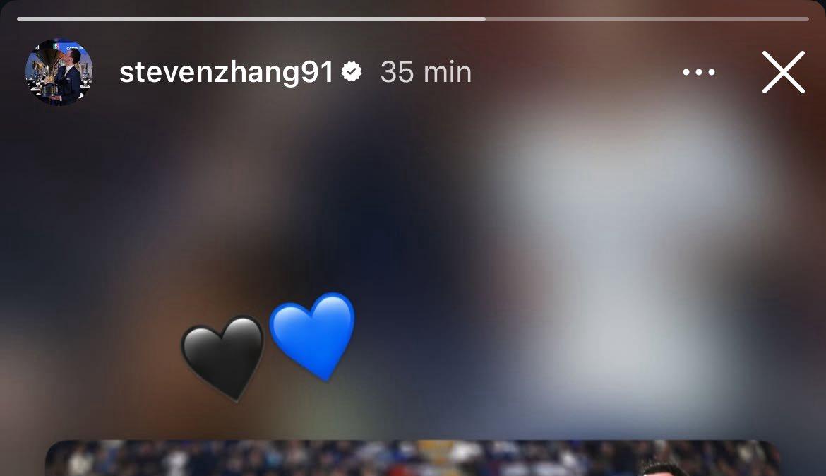 Zhang festeggia a distanza la vittoria dell'Inter a Como: due cuori che dicono tutto