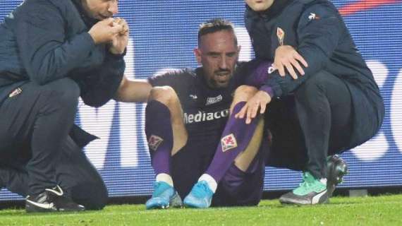 Ribery, lesione di primo/secondo grado al legamento della caviglia: salta Fiorentina-Inter