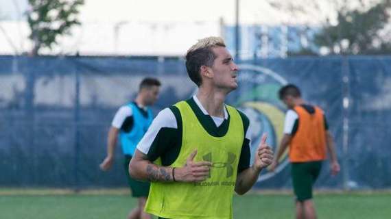 Andrea Mancini provinando coi New York Cosmos