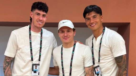 Non solo Correa e Bastoni, presente al Foro Italico anche Barella: tutti a sostegno di Sinner