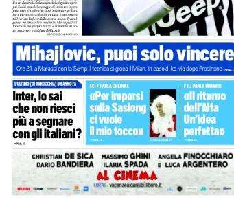 Prime pagine - Alla scoperta del camaleonte Brozovic, De Laurentiis teme l'Inter. Polemica sui gol 'italiani'