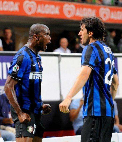 Eto'o e Milito, protagonisti la scorsa notte a Dallas
