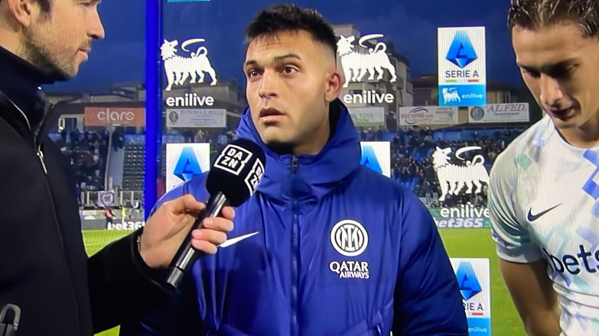 Lautaro Player of the Match a DAZN: "Lascio parlare chi sta fuori e lavoro per l'Inter. Spero di stare qui a lungo"
