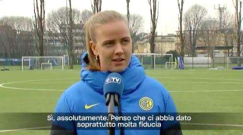 Inter Women, Moller: "Contro il Napoli ci serve una vittoria. All'andata è stata tosta, ma adesso abbiamo fiducia"