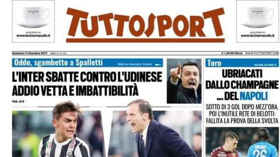 Prima pagina TS - L'Inter sbatte contro l'Udinese