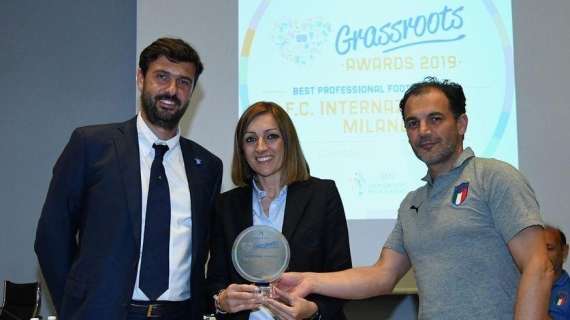 Il Settore Giovanile nerazzurro riceve il premio "Grassroots Awards 2019 Best Professional Football Club"
