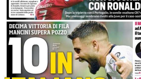 Prima CdS - 10 in italiano. Caso Juve: "Non si scherza con Ronaldo"