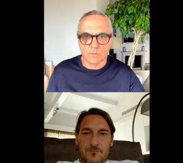 Panariello stuzzica Totti: "Quarantena con Spalletti? No, sto bene così. Il Fenomeno era imbarazzante"