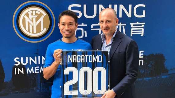 Nagatomo fa 200 con l'Inter: "Orgoglioso di questo traguardo"