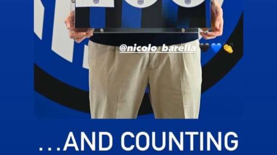 L'Inter celebra le 200 presenze di Barella, la promessa d'amore di Nicolò: "And counting" 