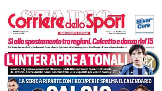 Prima pagina CdS - L'Inter apre a Tonali: Icardi porta 50 milioni, inizia l'assalto