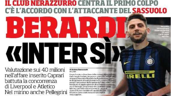 Berardi-Inter: accordo già raggiunto. Ora si tratta il costo, Caprari nell'affare?