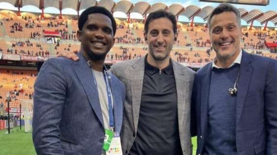 Milito in posa con Eto'o e Julio Cesar a San Siro: "Grandi ricordi in questo stadio. Forza Inter"