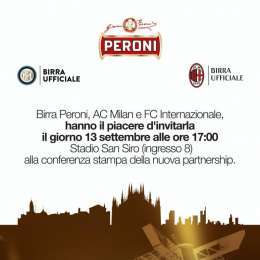 Birra Peroni partner dell'Inter, Brambilla: "Lieti di annunciare l'accordo a San Siro assieme al Milan"