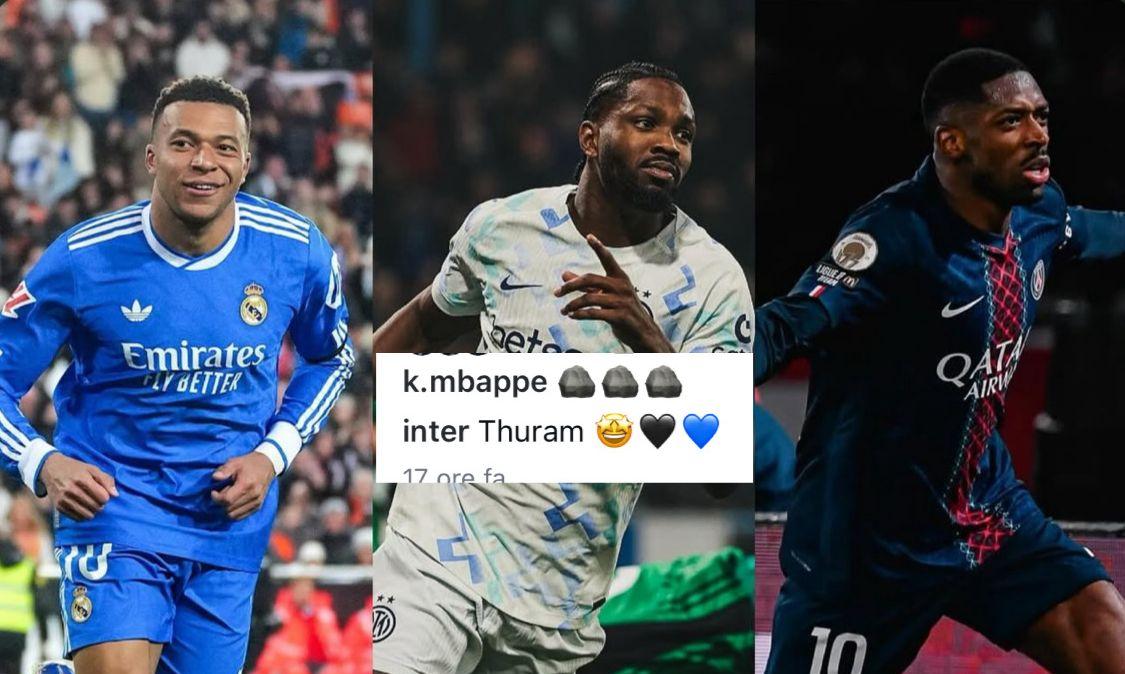 Francesi all'attacco: segnano Mbappé, Thuram e Dembélé. Kylian celebra il trio e Deschamps sorride