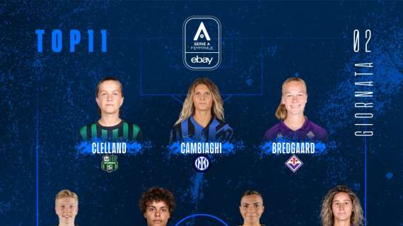 Serie A Femminile, due nerazzurre nella Top 11 del weekend: dentro Andrés e Cambiaghi