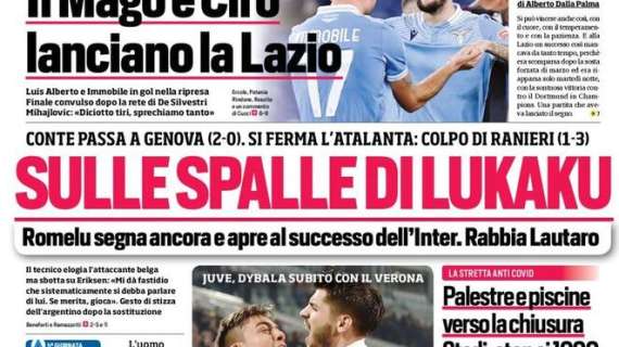 Prima pagina CdS - Sulle spalle di Lukaku. Conte passa a Genova