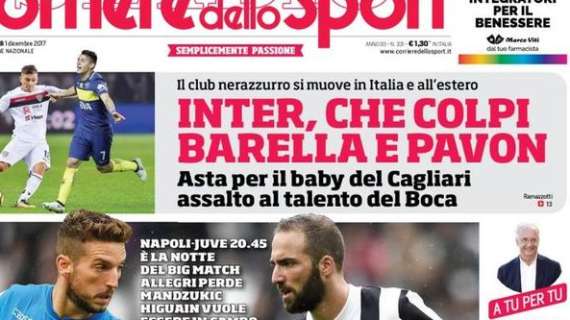 Prima CdS - Inter, che colpi: Barella e Pavon. Asta per il baby del Cagliari, assalto al talento del Boca