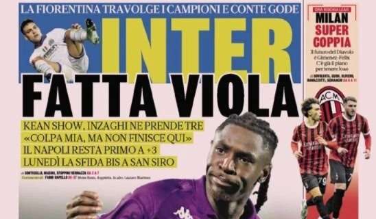 Prima GdS - Inter fatta Viola. La Fiorentina travolge i Campioni e Conte gode