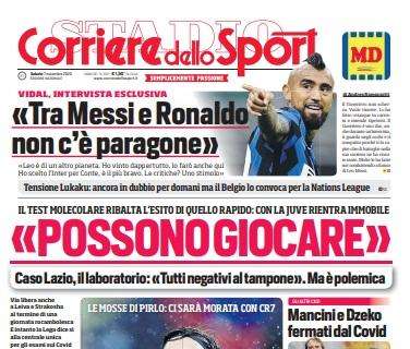 Prima pagina CdS - Parla Vidal: "Tra Messi e Ronaldo non c'è paragone. Ho scelto l'Inter per Conte"