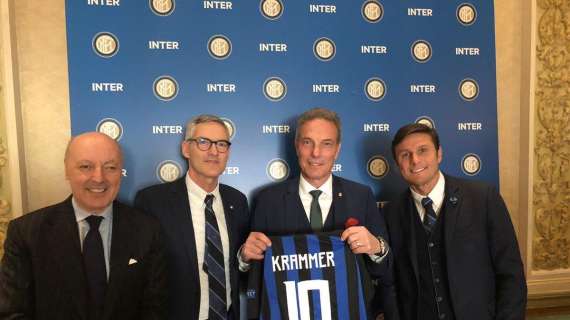 Marotta, Antonello e Zanetti incontrano Krammer e Spadinge prima di Inter-Rapid