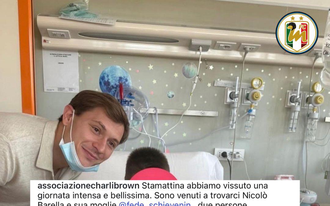 Barella in visita all’Ospedale Microcitemico di Cagliari: i ringraziamenti