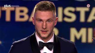 VIDEO - Calciatore slovacco dell'anno: Hamsik davanti a Skriniar, sul maxi-schermo le imprese del difensore