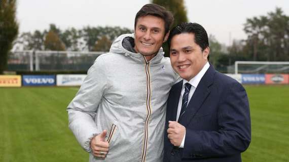 FOTO - Thohir ad Appiano con Zanetti e Cordoba