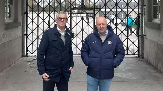 Inter, Marotta e Antonello in visita al campo di concentramento di Dachau