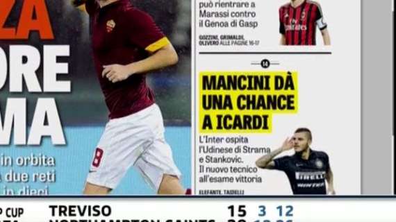 Prime pagine - Mancini punta su Icardi contro Strama