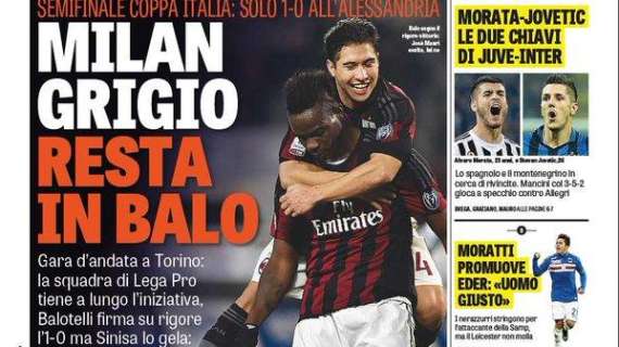 Prime pagine - Morata-Jovetic le chiavi di Juve-Inter. Moratti: "Eder uomo giusto". Ma il Leicester non molla