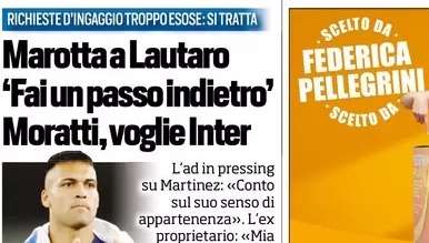 Prima TS - Marotta a Lautaro: "Fai un passo indietro". Moratti, voglie Inter