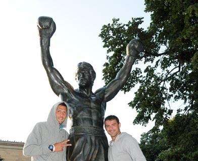 Materazzi e Stankovic ritratti insieme a Rocky