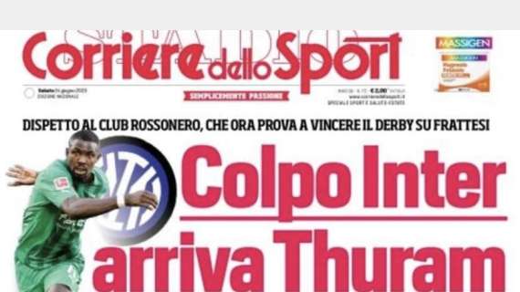 Prima CdS - Colpo Inter, arriva Thuram: Milan beffato. Blitz di Furlani per Frattesi