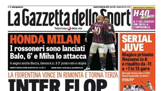 Prime pagine - Inter a picco, 9 punti nelle ultime 9 partite. E nella coda c'è sempre veleno