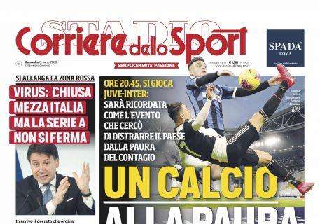 Prima pagina CdS - Juve-Inter, un calcio alla paura. Niente Serie A in chiaro