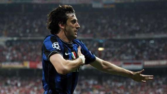 Diego Milito nella serata pi&ugrave; importante della sua carriera: festeggia cos&igrave; il 2-0 nella finale di Champions 2010 contro il Bayern a Madrid