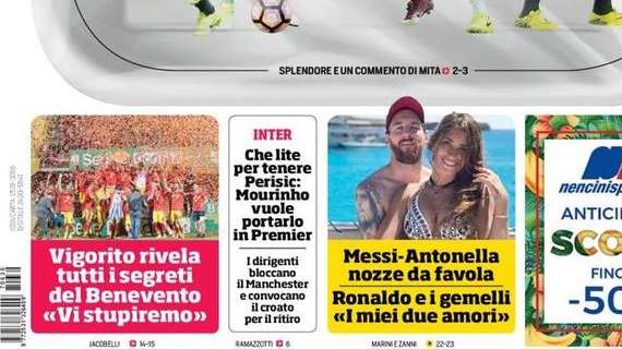 Prima pagina CdS - Che lite per Perisic: Mourinho lo vuole portare in Premier