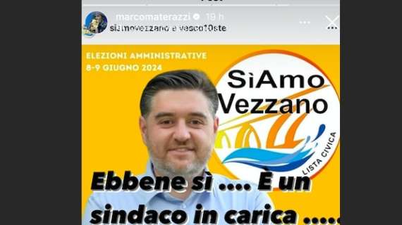 Il sindaco di Vezzano sul Crostolo insulta Materazzi e poi lo accusa: "Minacce di morte dopo i suoi screen"