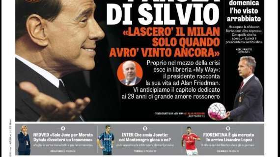 Prime pagine - Che ansia Jovetic: col Montenegro gioca o no? Inter, quanto amor: è record di spettatori