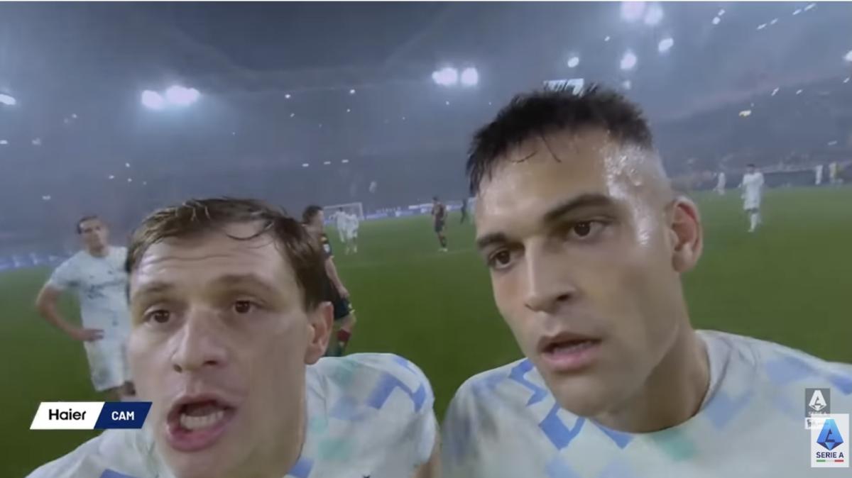 Ref Cam di Genoa-Inter, Doveri spiega l'ammonizione di Barella: "Hai fatto il cinema". Lautaro: "Se ne è andato di là per c... suoi"