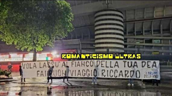 Omicidio di Bergamo, la Curva dell'Inter rende omaggio al tifoso dell'Atalanta: "Fai buon viaggio Riccardo"