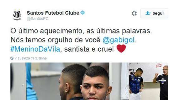 Il Santos saluta Gabigol: "Siamo orgogliosi di te"