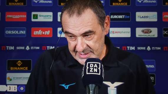Lazio, Sarri a DAZN: "Stiamo dando segnali. Con la qualità che abbiamo possiamo battere chiunque"