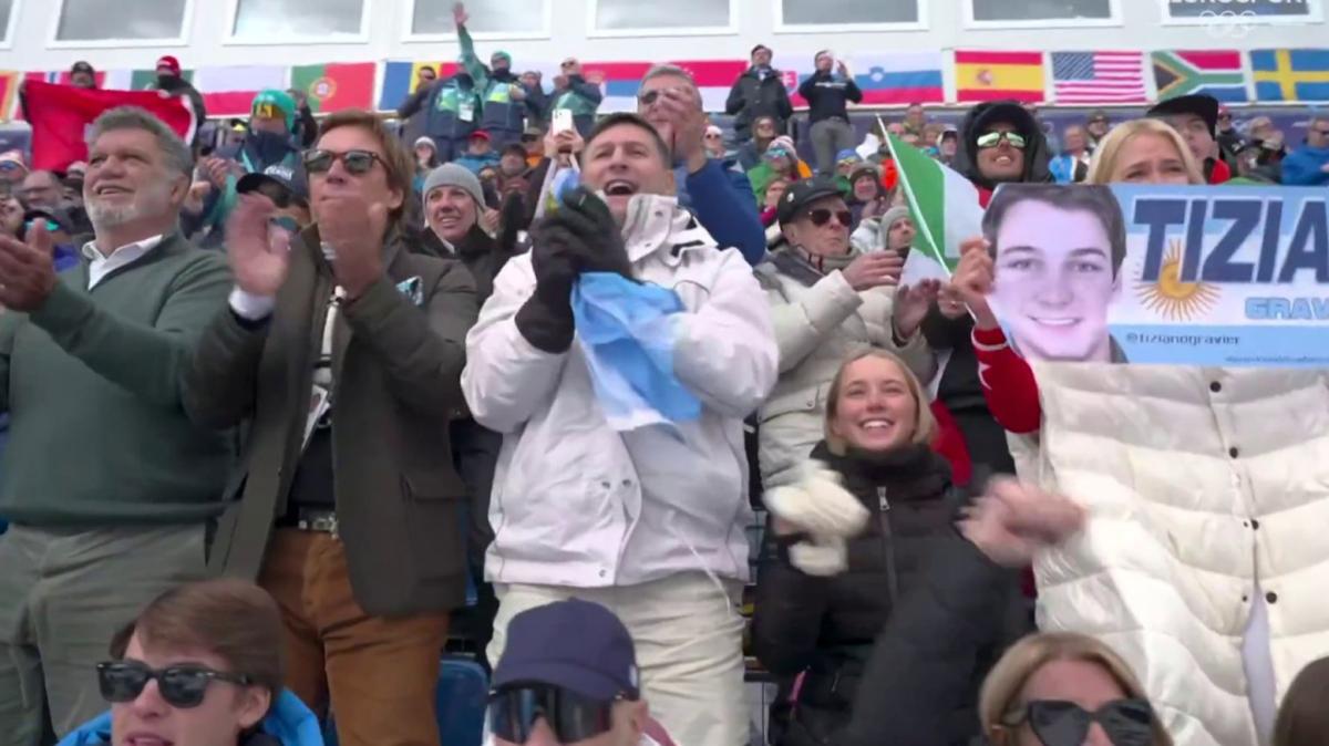 Zanetti non dimentica la sua Argentina: presente in tribuna per la SuperG in supporto al connazionale Gravier