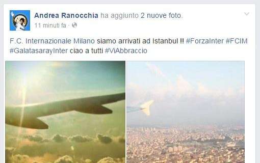 Ranocchia su Facebook: "Siamo a Istanbul"