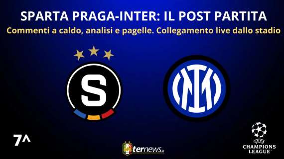 Rivivi la diretta! CHAMPIONS LEAGUE, il POST PARTITA di SPARTA PRAGA-INTER: collegamento LIVE dallo stadio