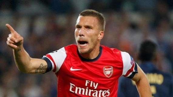 Podolski frena: "Inter? Solo voci. Ho un contratto fino al 2016 con l'Arsenal"