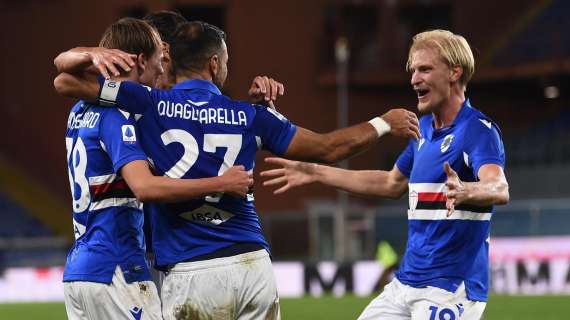 La Sampdoria cala il tris, Crotone battuto 3-1. Candreva, assist annullato dal Var