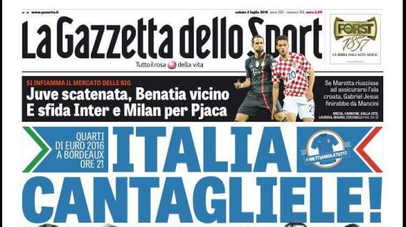 Prime pagine - Pjaca, la Juve sfida l'Inter: se Marotta prende l'ala croata Gabriel Jesus finisce da Mancini